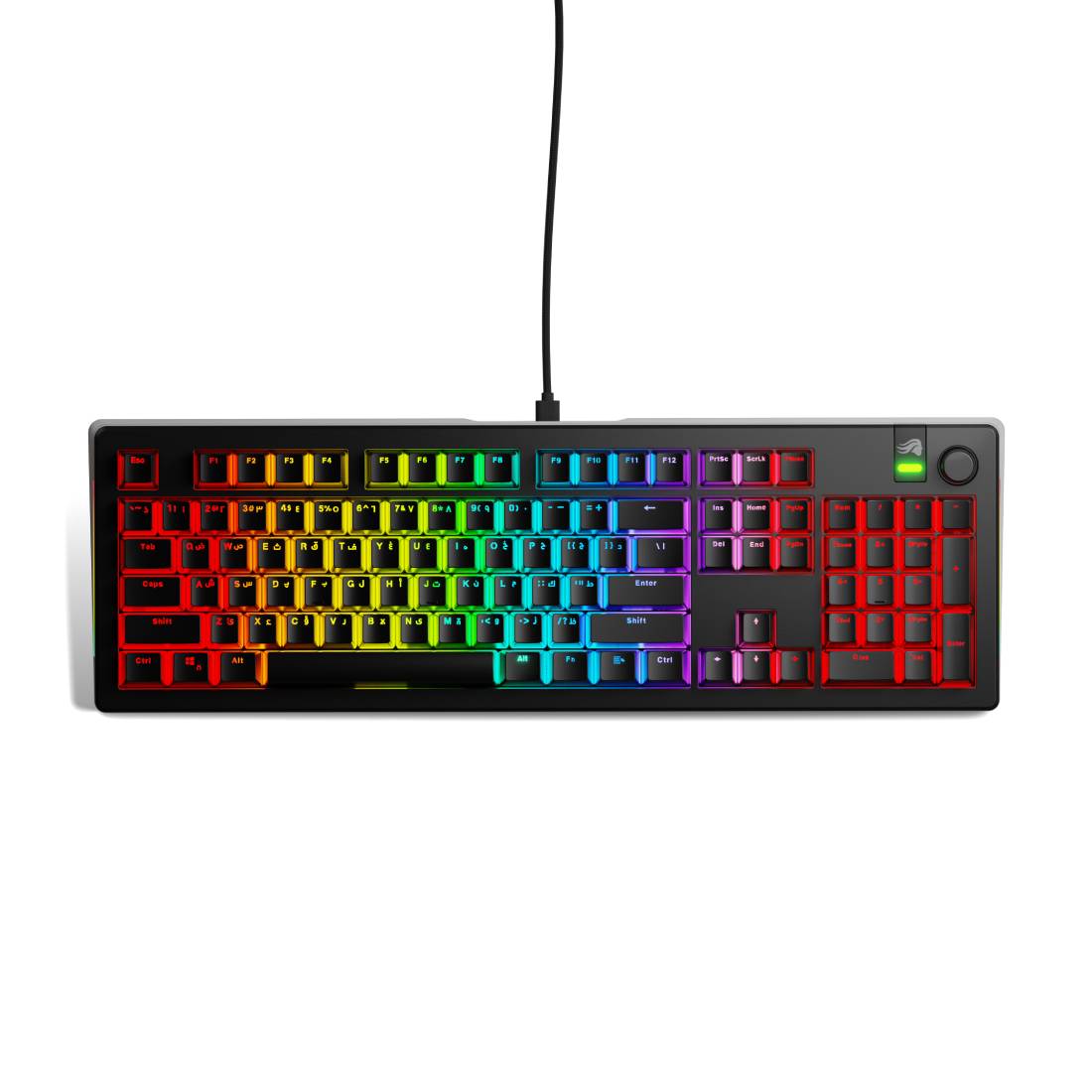 Glorious GMMK3 100% Prebuilt Wired Mechanical Keyboard (AR) - Black - لوحة مفاتيح - Store 974 | ستور ٩٧٤