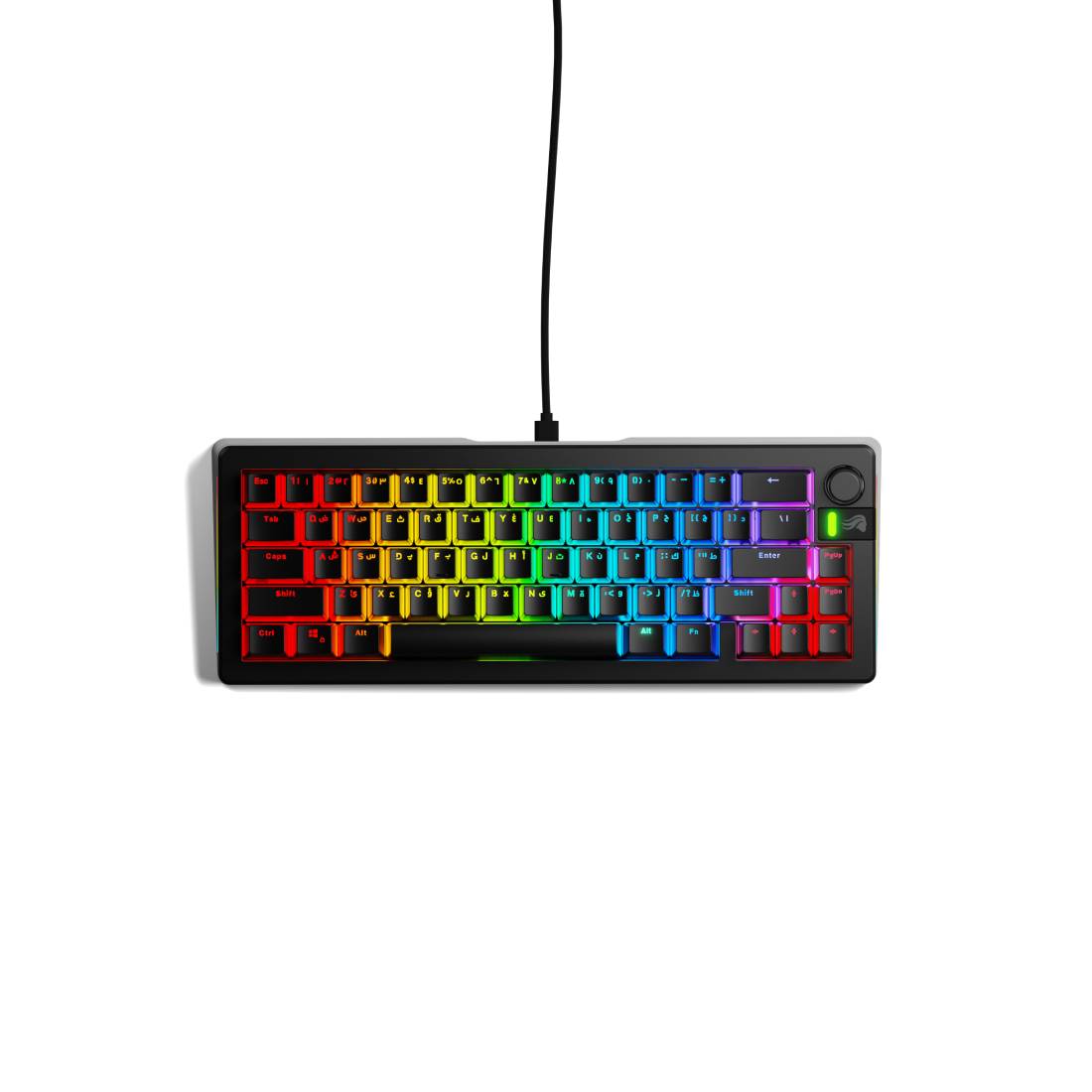 Glorious GMMK3 65% Prebuilt Wired Mechanical Keyboard (AR) - Black - لوحة مفاتيح - Store 974 | ستور ٩٧٤