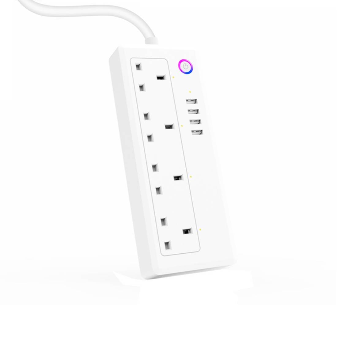 Smart WiFi Plug Power Extension With 4 AC Outlets And 4 USB Ports - White - وصلة - Store 974 | ستور ٩٧٤