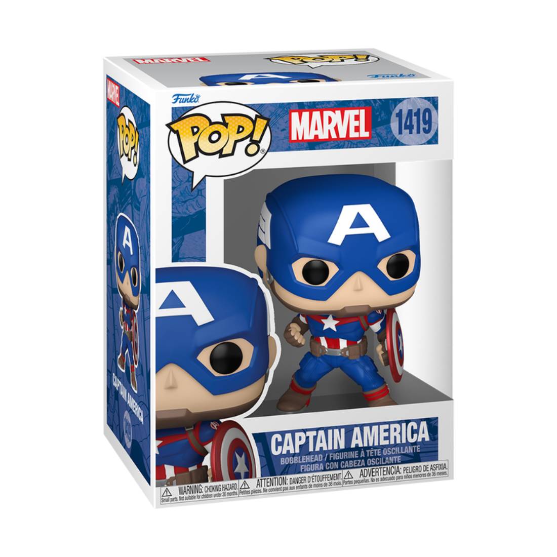 Funko Pop! Marvel: Marvel NC - Captain America #1419 - دمية Funko Pop! Marvel: Marvel NC - Captain America #1419 - دمية