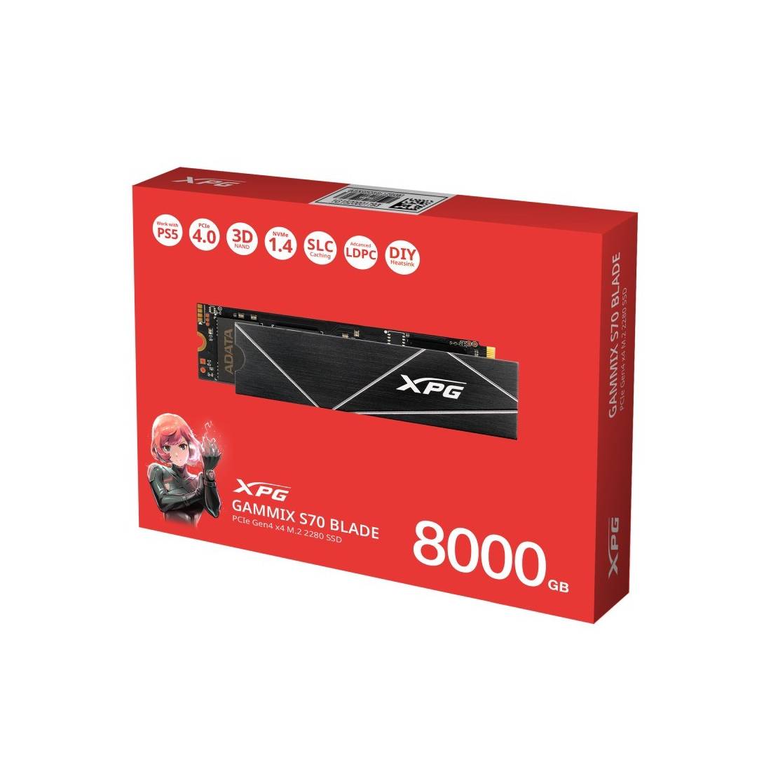 Adata XPG Gammix S70 Blade 8000GB M.2 Internal SSD - مساحة تخزين - Store 974 | ستور ٩٧٤