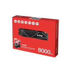 Adata XPG Gammix S70 Blade 8000GB M.2 Internal SSD - مساحة تخزين