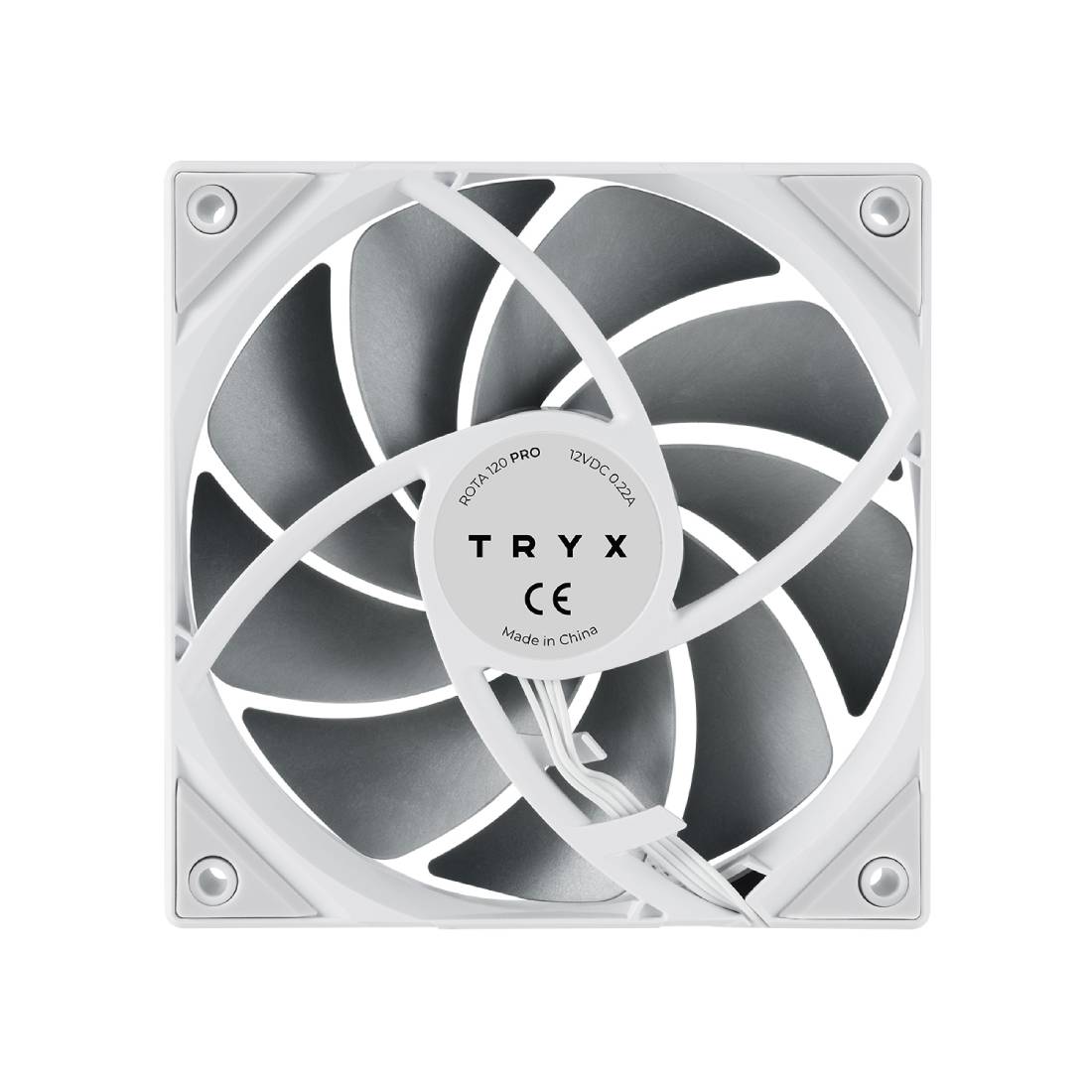 TryX Rota Pro 120mm Performance Fan - White - TryX Rota Pro 120mm Performance Fan - White -