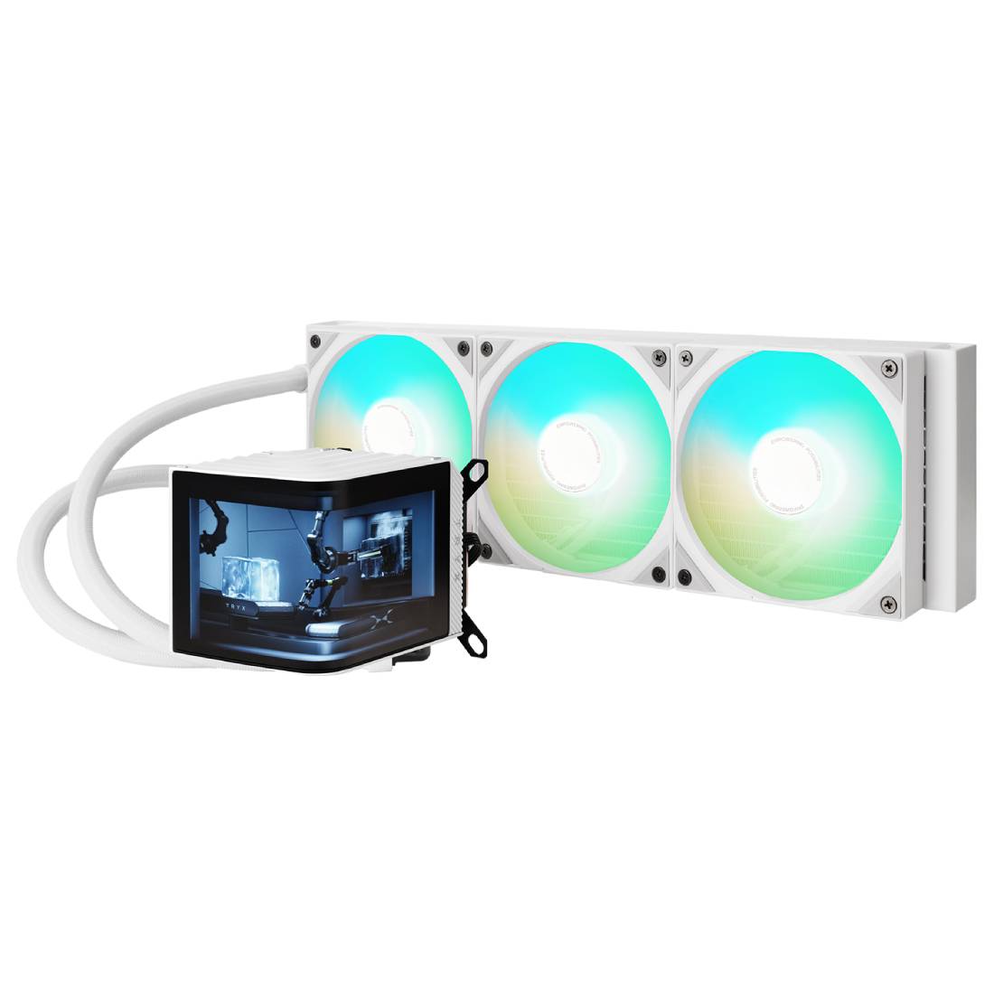 TryX Panorama ARGB 360mm AIO Liquid Cooler - White - مبرد - Store 974 | ستور ٩٧٤