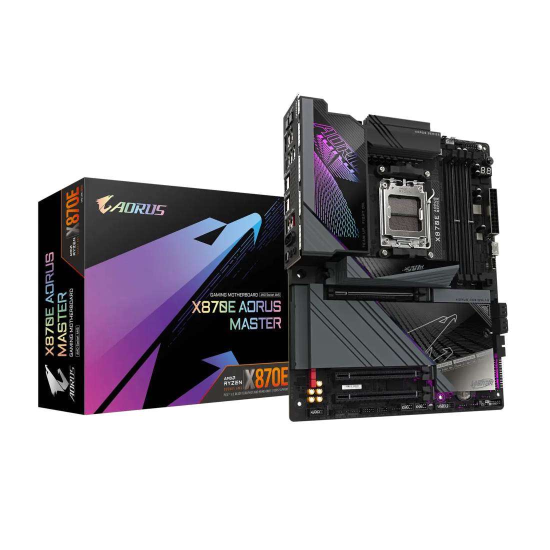 Gigabyte X870E Aorus Master WiFi DDR5 AM5 AMD ATX Gaming Motherboard - اللوحة الأم - Store 974 | ستور ٩٧٤