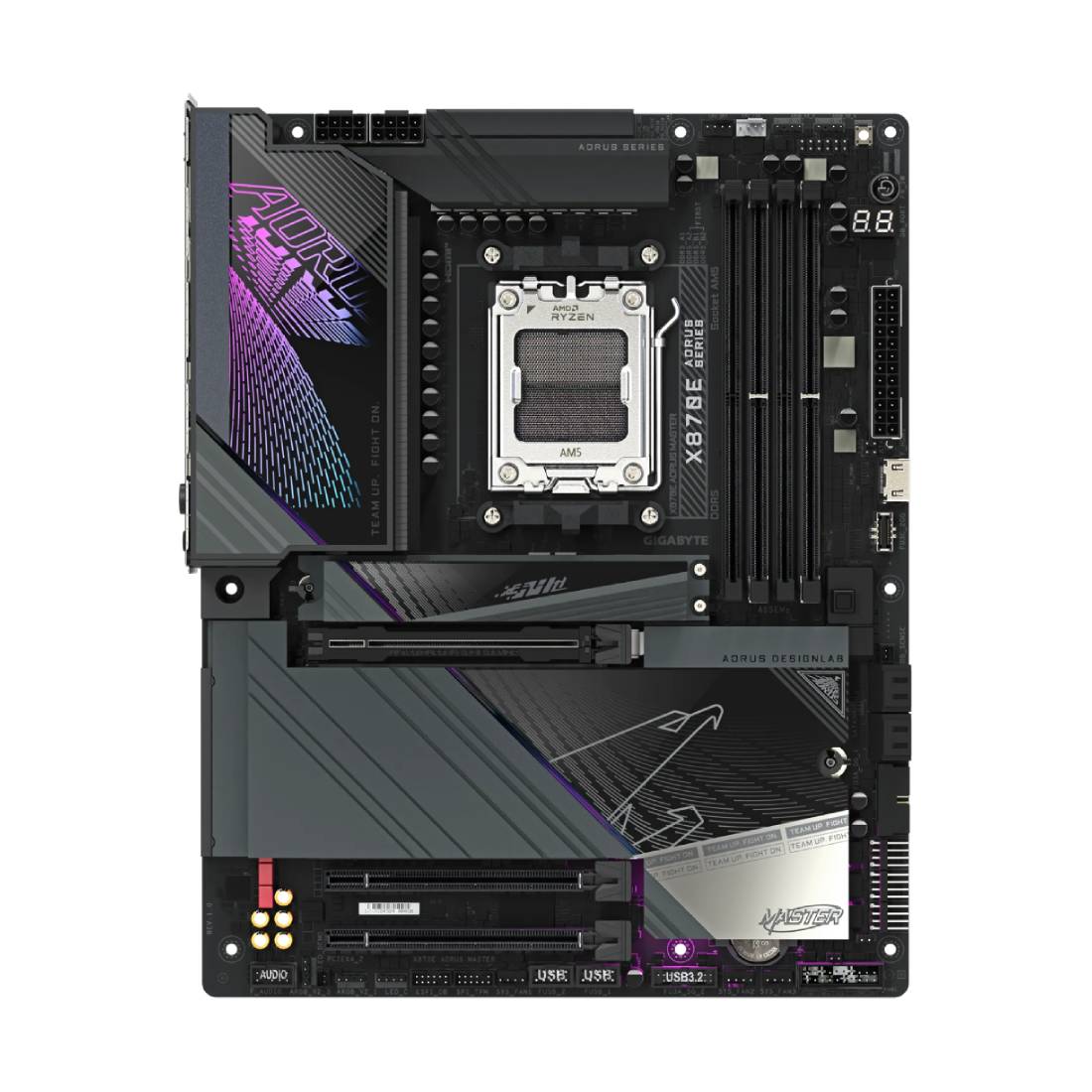 Gigabyte X870E Aorus Master WiFi DDR5 AM5 AMD ATX Gaming Motherboard - اللوحة الأم - Store 974 | ستور ٩٧٤