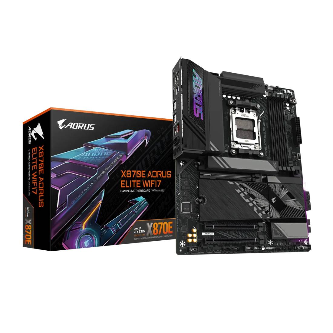 Gigabyte X870E Aorus Elite WiFi7 DDR5 AM5 AMD ATX Gaming Motherboard - اللوحة الأم - Store 974 | ستور ٩٧٤