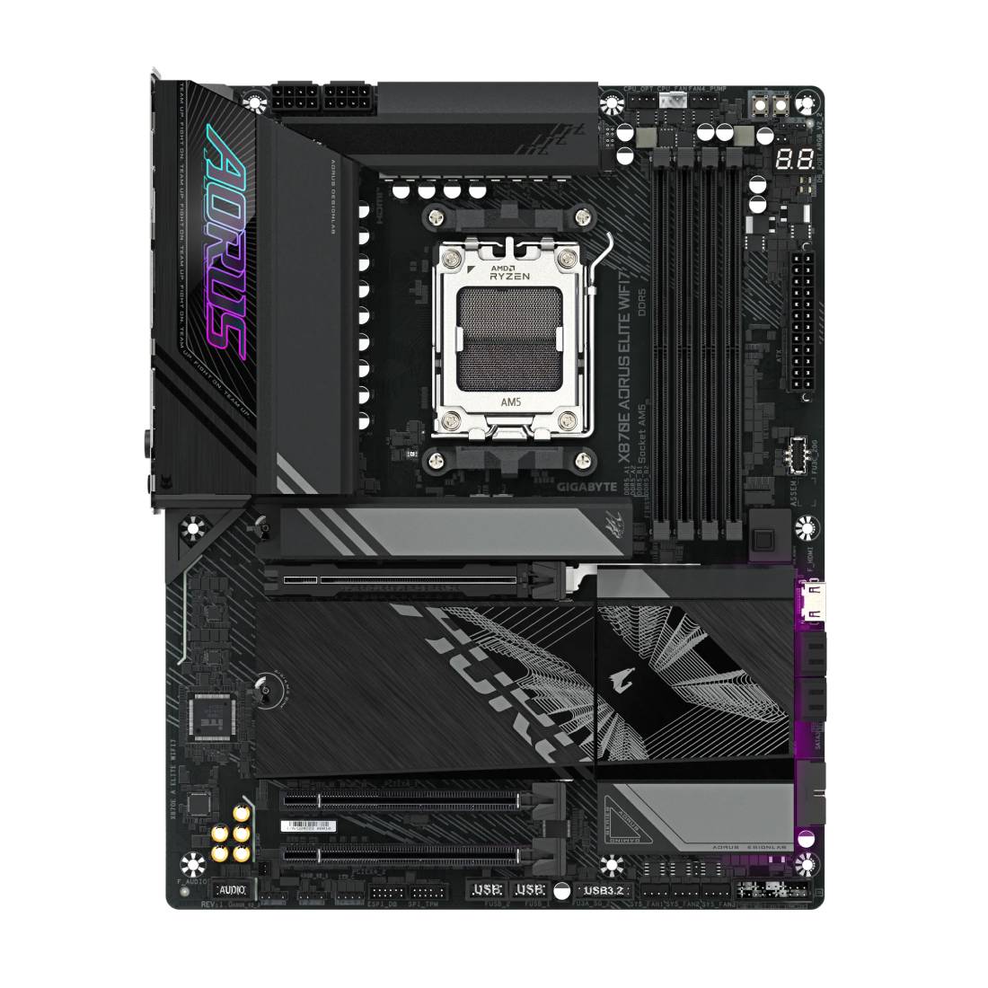 Gigabyte X870E Aorus Elite WiFi7 DDR5 AM5 AMD ATX Gaming Motherboard - اللوحة الأم - Store 974 | ستور ٩٧٤