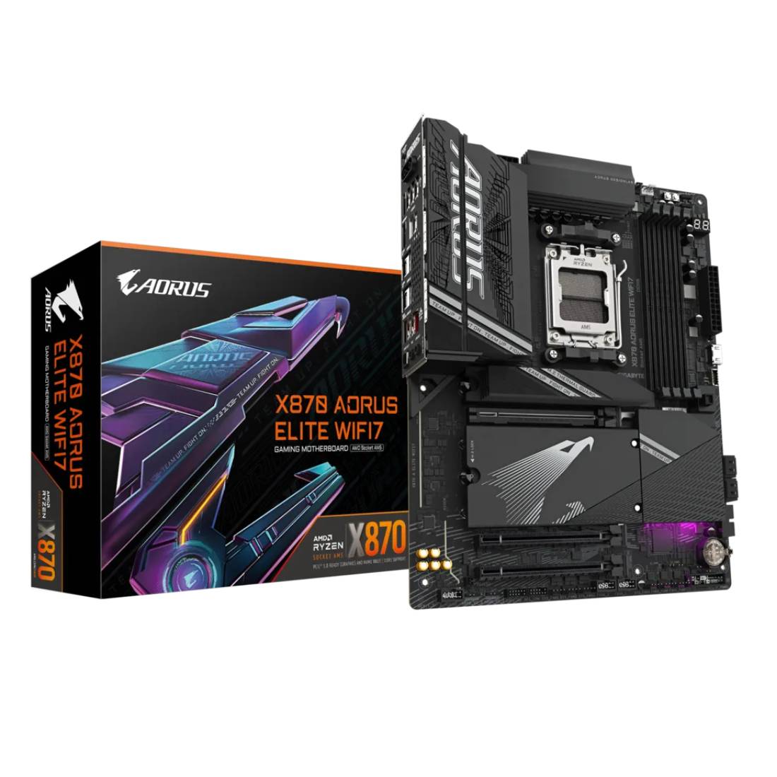 Gigabyte X870 Aorus Elite WiFi7 DDR5 AM5 AMD ATX Gaming Motherboard - اللوحة الأم - Store 974 | ستور ٩٧٤