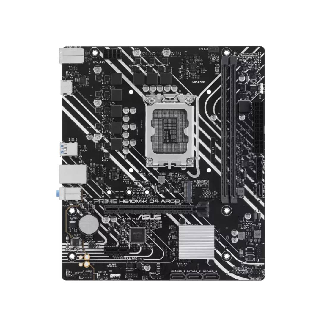 Asus Prime H610M - K D4 ARGB DDR4 LGA1700 Intel mATX Gaming Motherboard - اللوحة الأم - Store 974 | ستور ٩٧٤