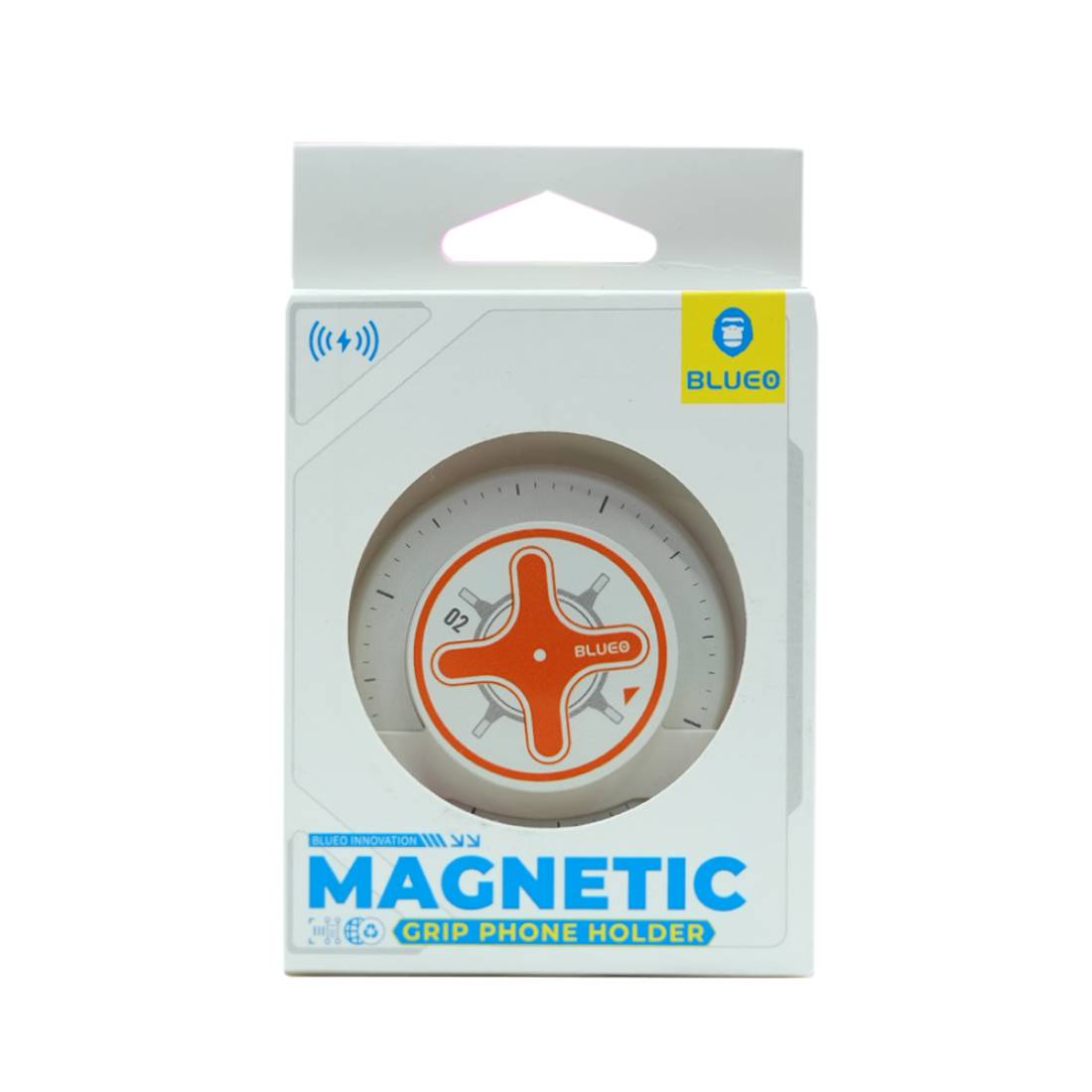 Blueo MagSafe Magnetic Grip Phone Holder - Orange - اكسسوار هاتف - Store 974 | ستور ٩٧٤