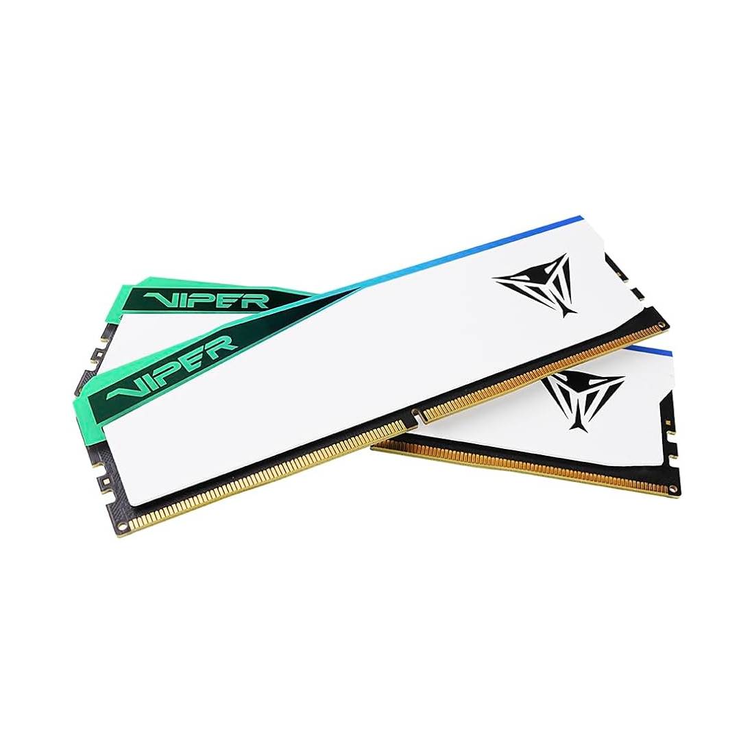 Patriot Viper Elite 5 RGB 32GB (2x16GB) CL32 7000Mhz DDR5 Memory Kit - White - الذاكرة العشوائية - Store 974 | ستور ٩٧٤