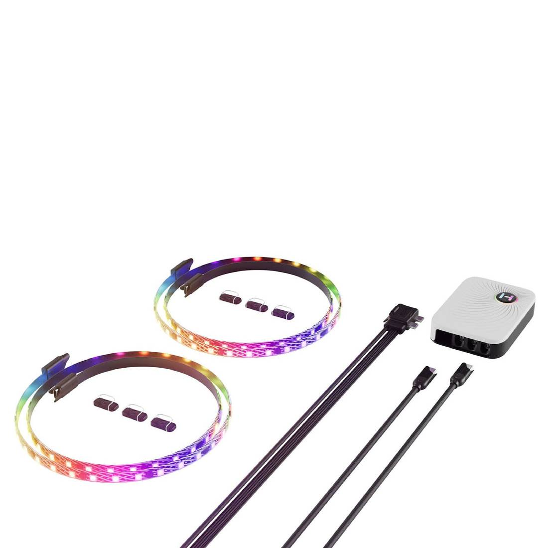 Hyte LS30 QRGB Light Strips 2 Pack مع Nexus Portal Hub - إضaءة Hyte LS30 QRGB Light Strips 2 Pack مع Nexus Portal Hub - إضaءة