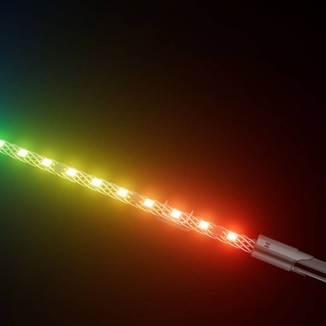 Hyte LS30 QRGB Light Strips 2 Pack مع Nexus Portal Hub - إضaءة Hyte LS30 QRGB Light Strips 2 Pack مع Nexus Portal Hub - إضaءة