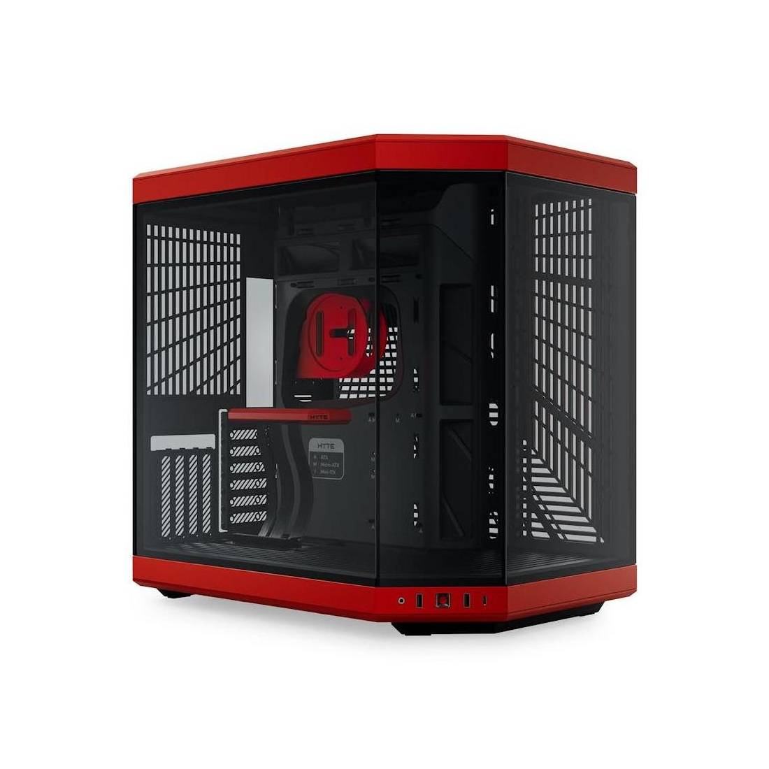 حالة ATX Hyte Y70 Mid -Fower - Black/Red - صnadoق حالة ATX Hyte Y70 Mid -Fower - Black/Red - صnadoق