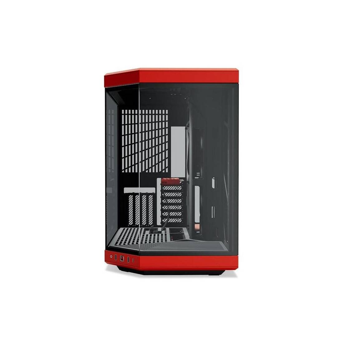 حالة ATX Hyte Y70 Mid -Fower - Black/Red - صnadoق حالة ATX Hyte Y70 Mid -Fower - Black/Red - صnadoق