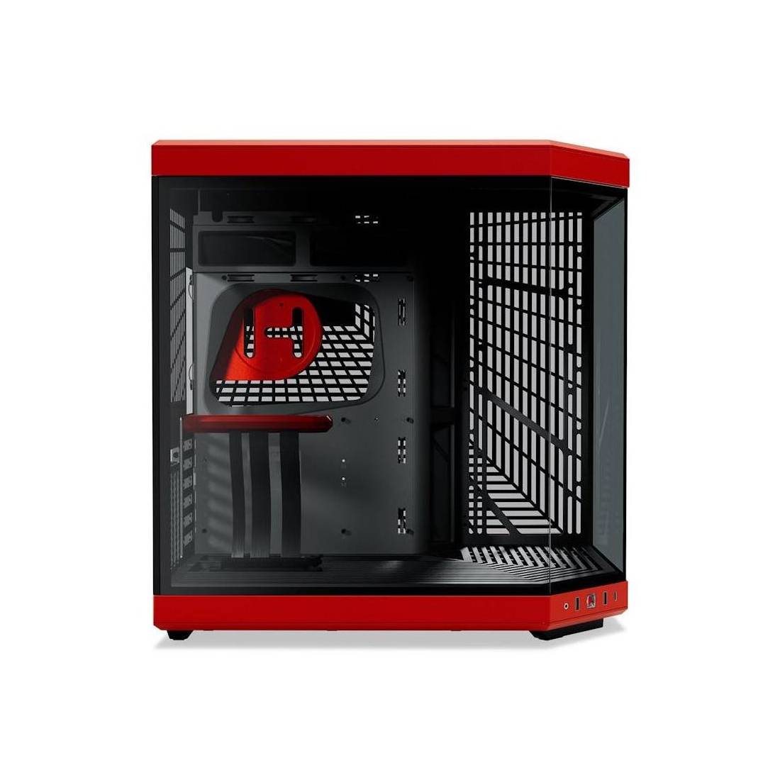 حالة ATX Hyte Y70 Mid -Fower - Black/Red - صnadoق حالة ATX Hyte Y70 Mid -Fower - Black/Red - صnadoق