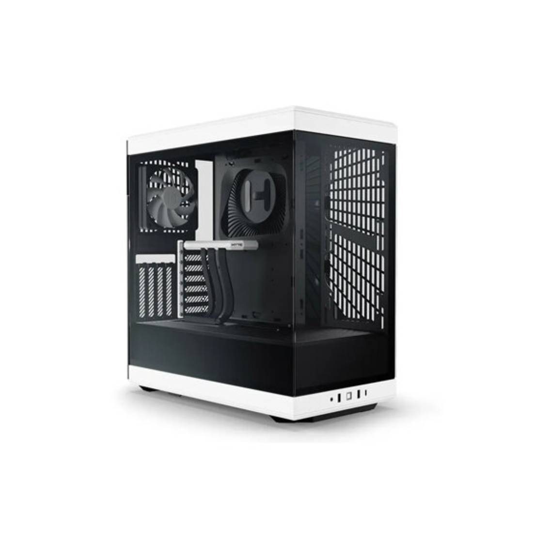 Hyte Y40 Mid - Tower S - Tier Tempered Glass ATX Case - Black/White - صندوق - Store 974 | ستور ٩٧٤