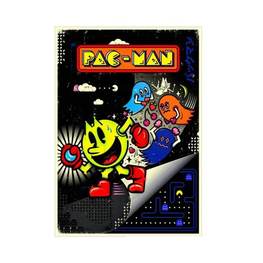 Pac - Man Wall Art Poster  (50x70cm) - 1 Piece - ملصق - Store 974 | ستور ٩٧٤