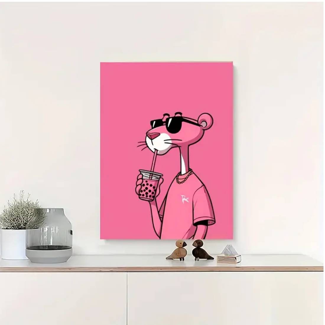 Pink Panther Wall Art Poster  (50x70cm) - 1 Piece - ملصق - Store 974 | ستور ٩٧٤