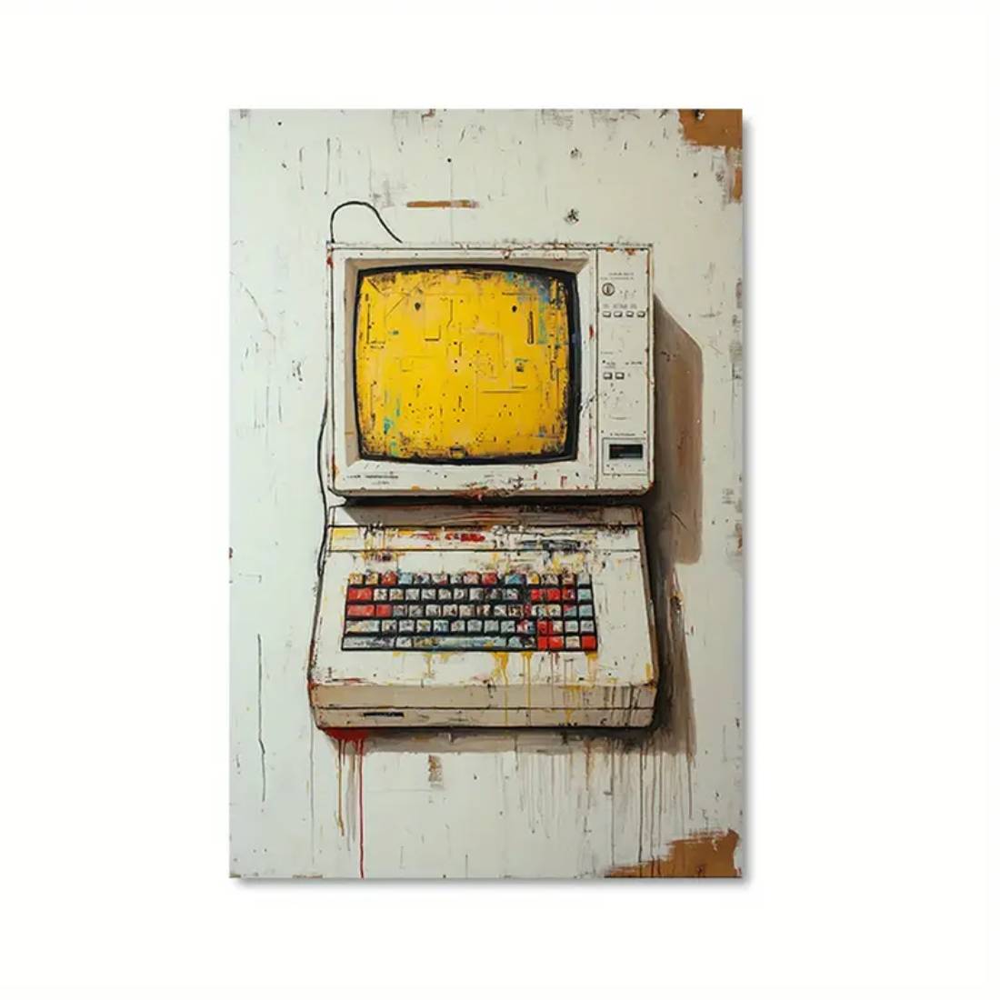 Old Computer Retro Wall Art Poster  (40x60cm) - 1 Piece - ملصق - Store 974 | ستور ٩٧٤