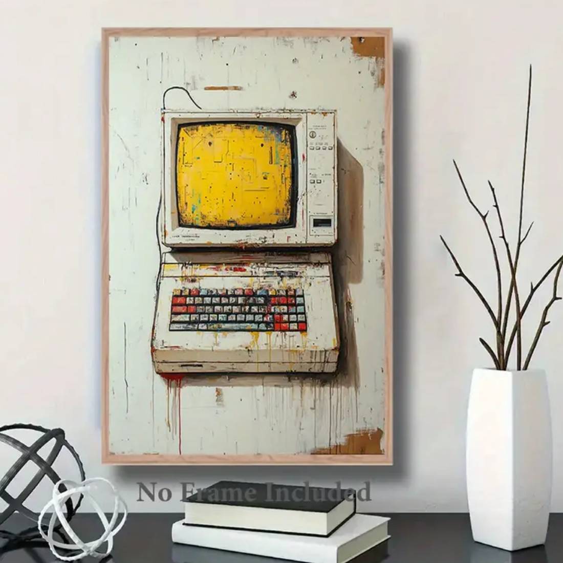 Old Computer Retro Wall Art Poster  (40x60cm) - 1 Piece - ملصق - Store 974 | ستور ٩٧٤