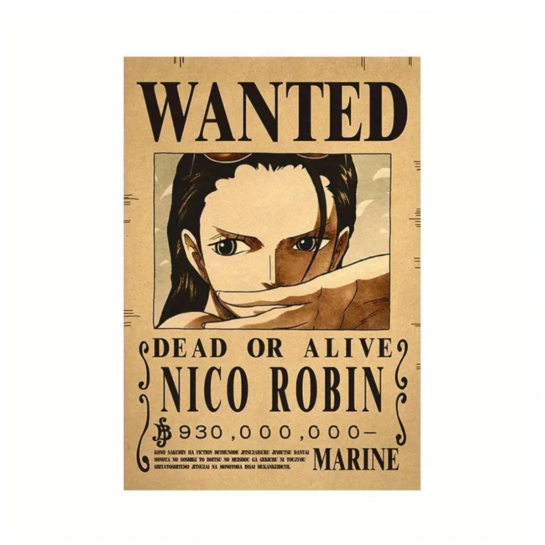 Framed Wanted Dead Or Alive Nico Robin Paper Poster -  (42X30CM) ملصق - Store 974 | ستور ٩٧٤