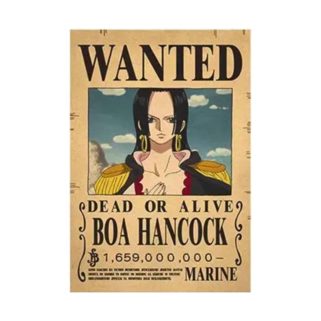 Framed Wanted Dead Or Alive Boa Hancock Paper Poster -  (42X30CM) ملصق - Store 974 | ستور ٩٧٤