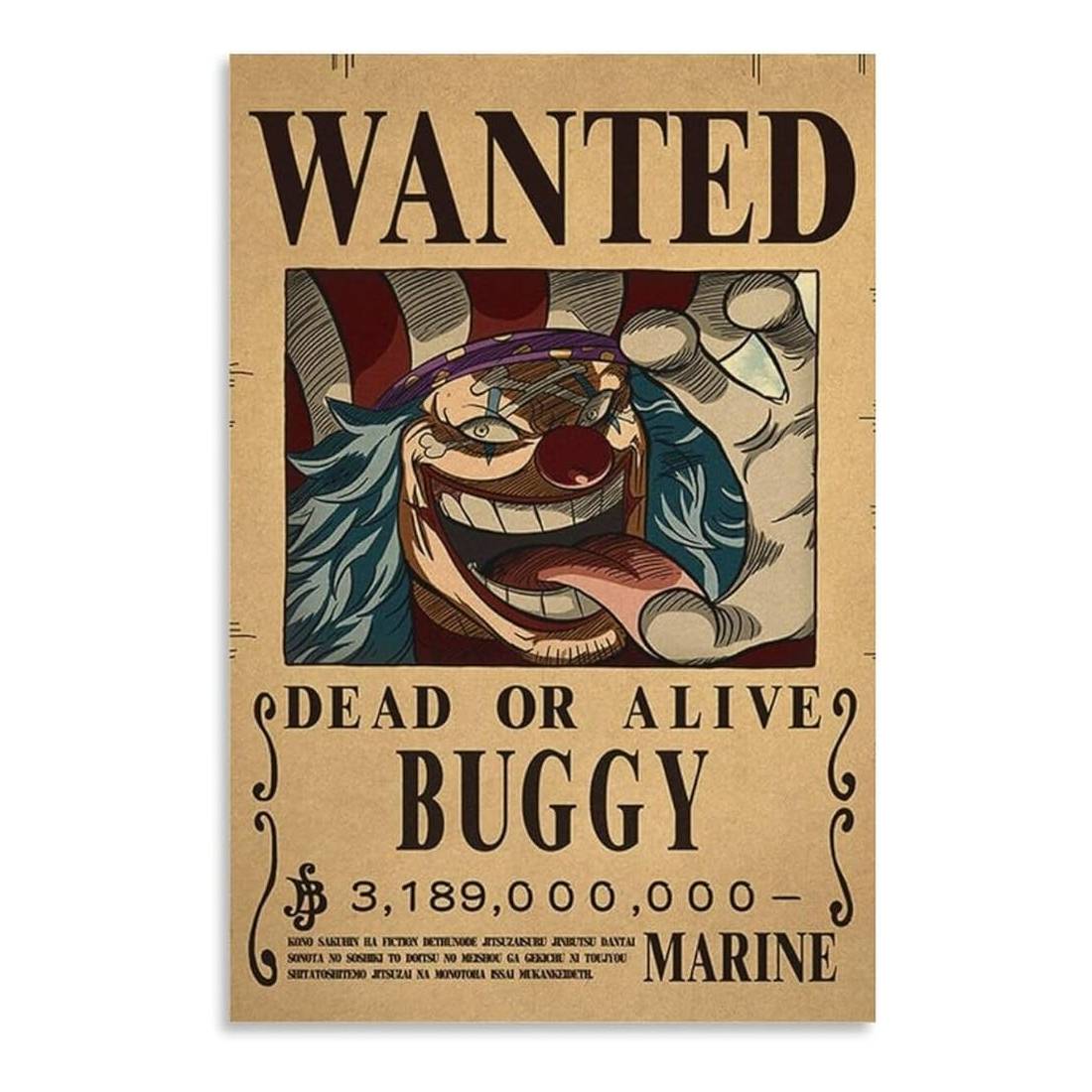 Framed Wanted Dead Or Alive Buggy Paper Poster -  (42X30CM) ملصق - Store 974 | ستور ٩٧٤