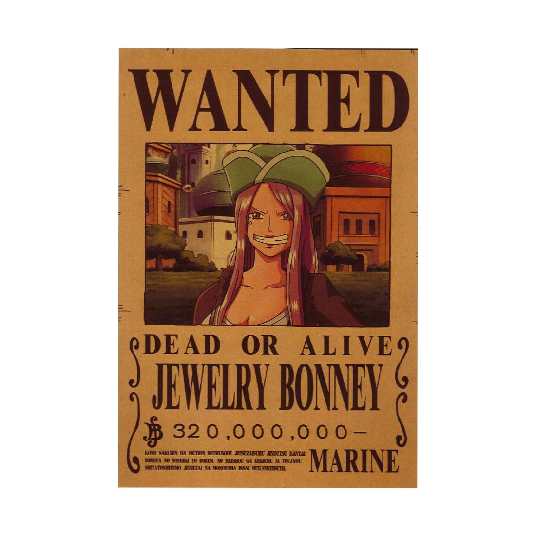 Framed Wanted Dead Or Alive Jewelry Bonnet Paper Poster -  (42X30CM) ملصق - Store 974 | ستور ٩٧٤