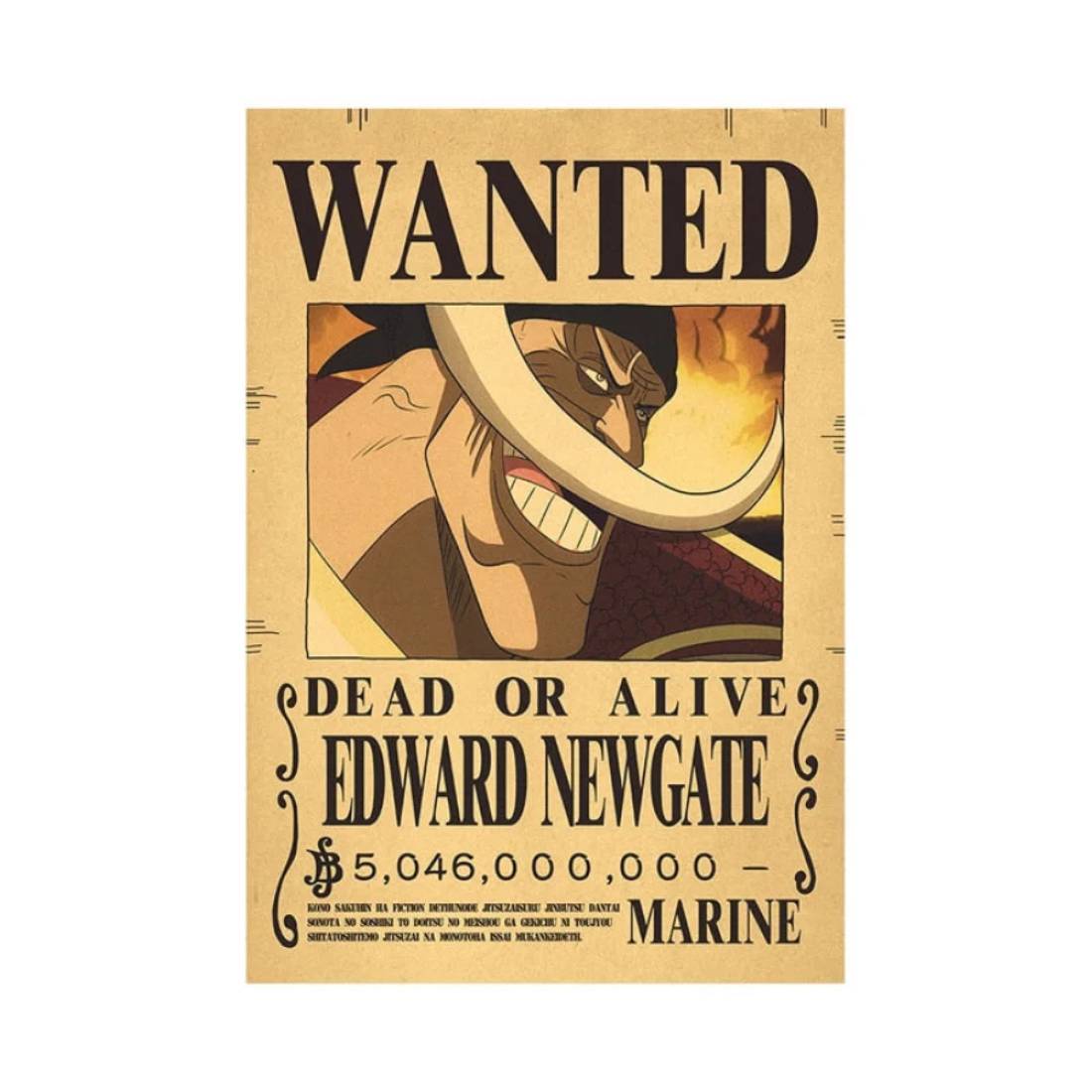 Framed Wanted Dead Or Alive Edward Newgate Paper Poster -  (42X30CM) ملصق - Store 974 | ستور ٩٧٤