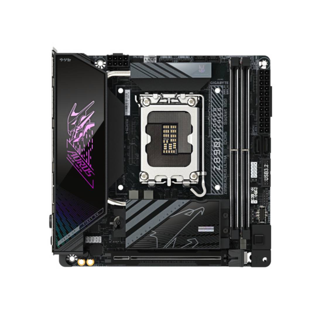 Gigabyte Z890I Aorus Ultra WiFi 7 DDR5 LGA 1851 Mini ITX Gaming Motherboard - اللوحة الأم - Store 974 | ستور ٩٧٤