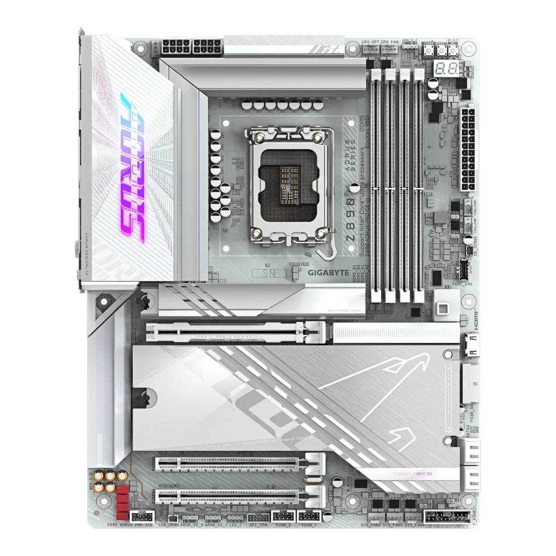 Gigabyte Z890 Aorus Pro Ice DDR5 LGA 1851 ATX Gaming Motherboard - لوحة الأم Gigabyte Z890 Aorus Pro Ice DDR5 LGA 1851 ATX Gaming Motherboard - لوحة الأم