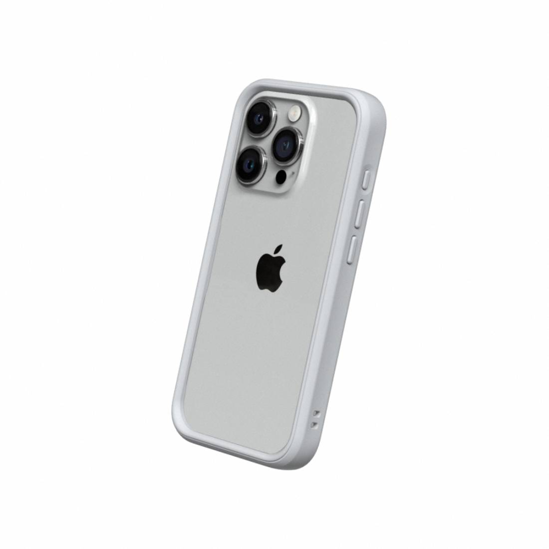 RhinoShield CrashGuard Shock Absorbent iPhone 15 Pro Protective Cover Mobile Case - Platinum Gray - غطاء هاتف - Store 974 | ستور ٩٧٤