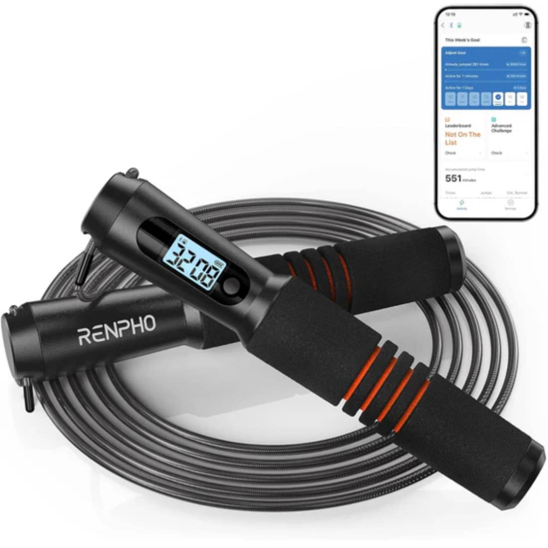 Renpho Smart Jump Rope - حبل القفز الذكي - Store 974 | ستور ٩٧٤