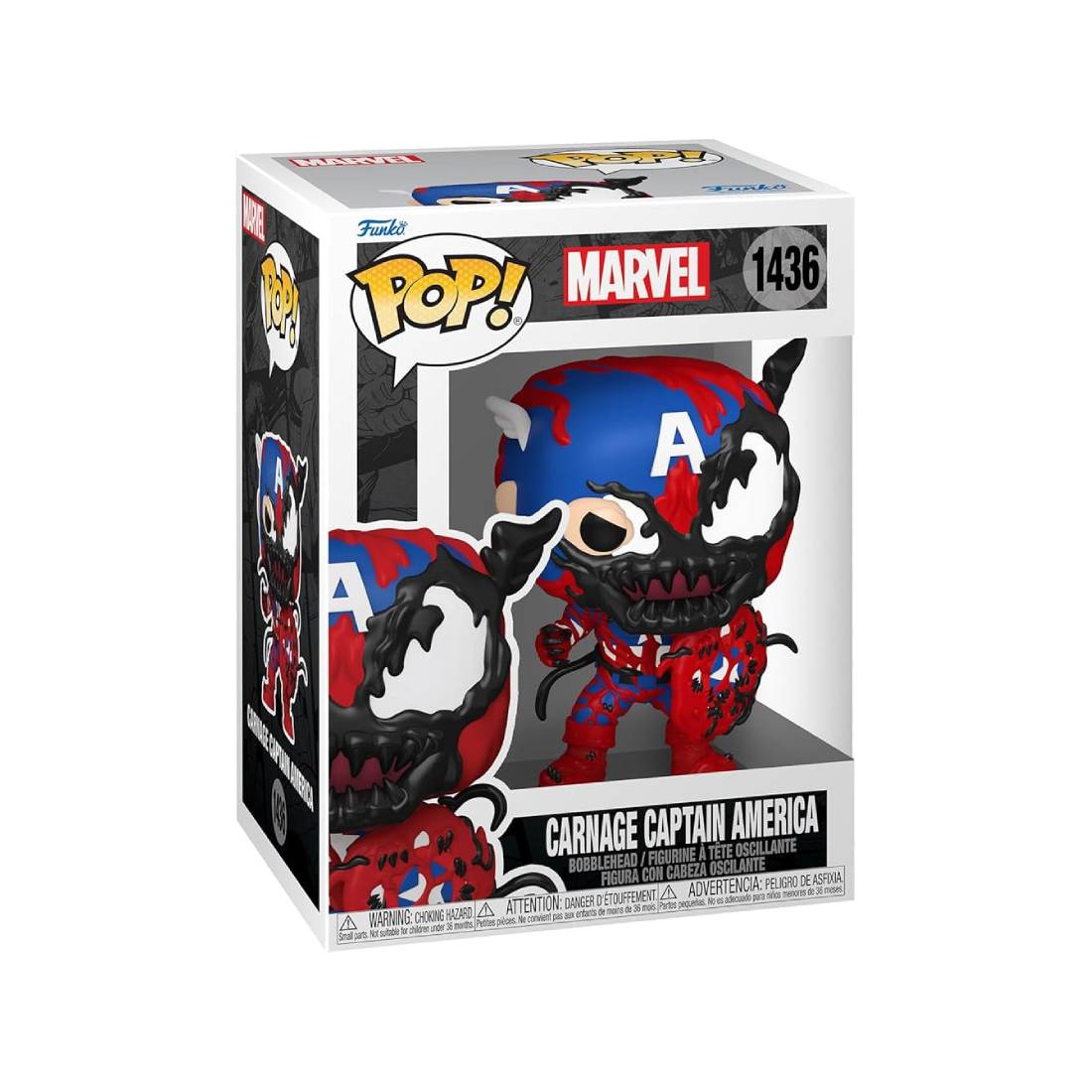 Funko Pop! Marvel: Carnagized - Captain America #1436 - دمية Funko Pop! Marvel: Carnagized - Captain America #1436 - دمية