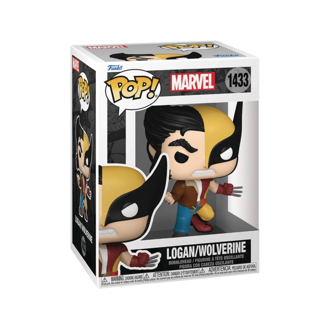 Funko Pop! Marvel: Split - Wolverine/Logan #1433 - دمية Funko Pop! Marvel: Split - Wolverine/Logan #1433 - دمية