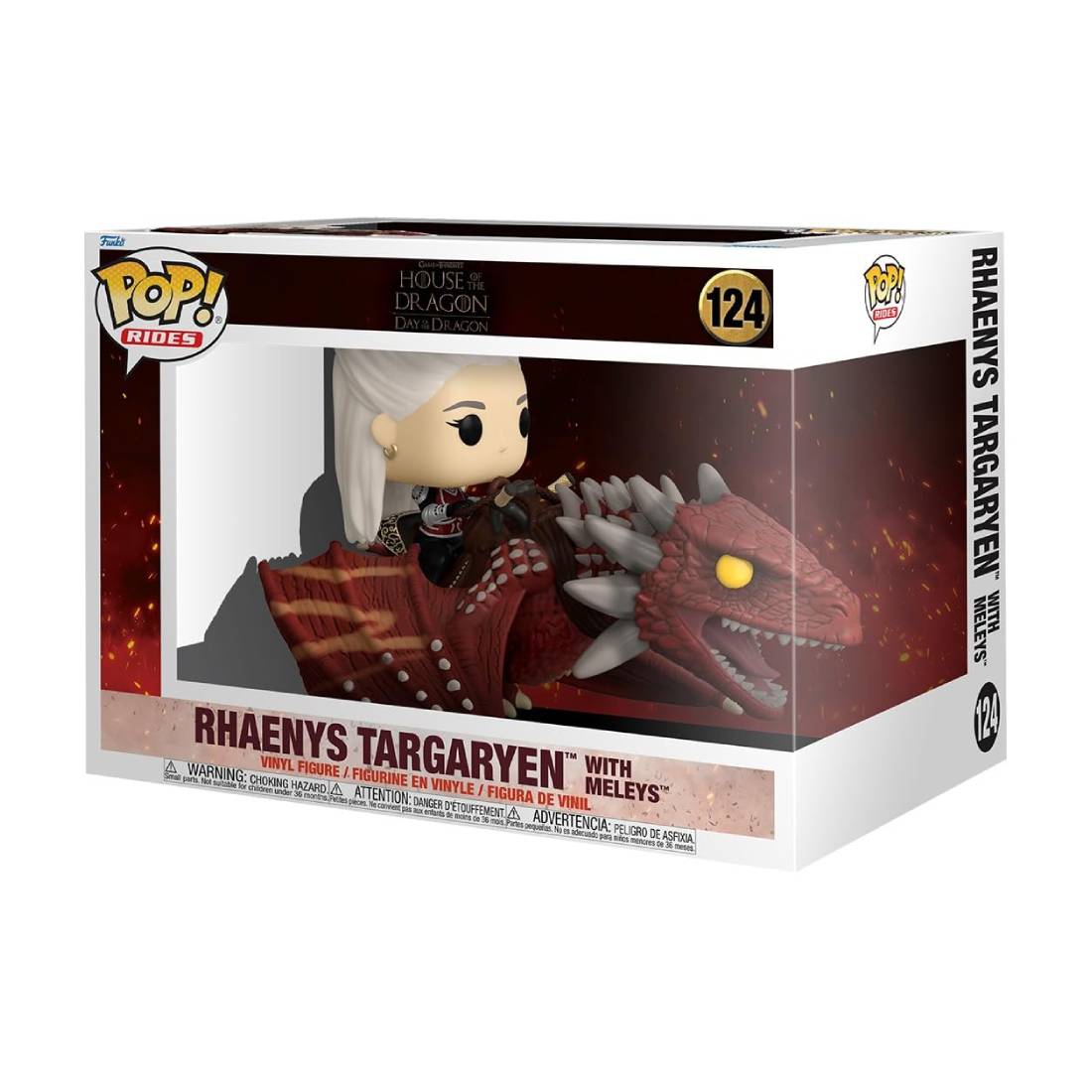 Funko Pop Rides DLX! Tv: House of the Dragon S3 - Rhaenys Targaryen with Meleys - #124 - مجسم - Store 974 | ستور ٩٧٤