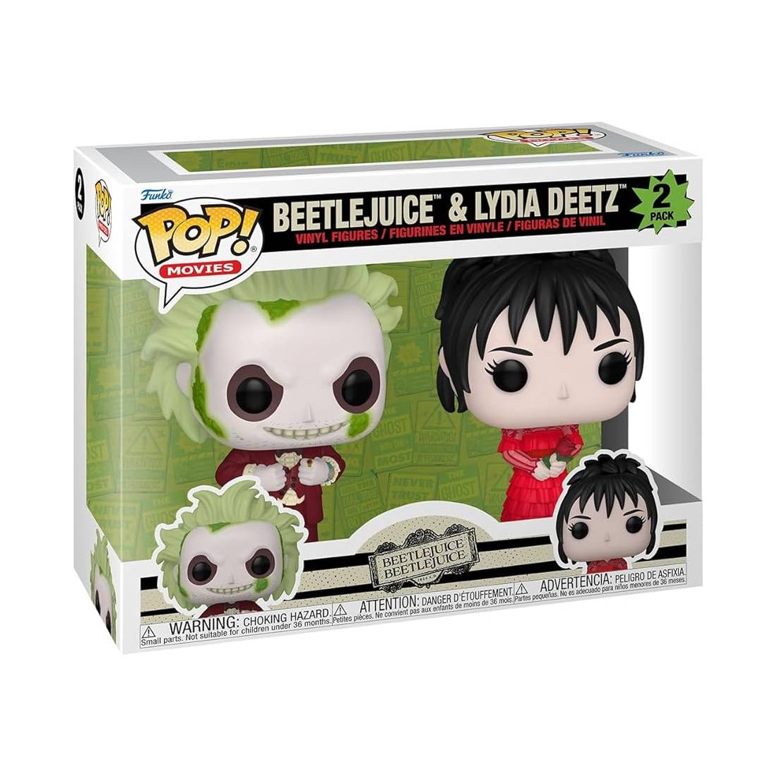 Funko Pop! Movies: Beetlejuice 2 - Beetlejuice and Lydia Deetz - 2 Pack - دمية - Store 974 | ستور ٩٧٤