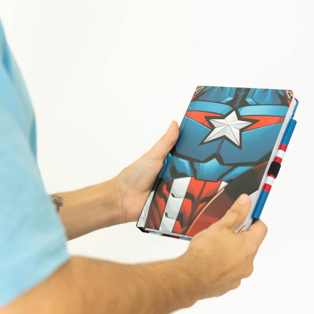 Marvel Capitan America - Uniform A5 Premium Notebook With Pen - دفتر - Store 974 | ستور ٩٧٤