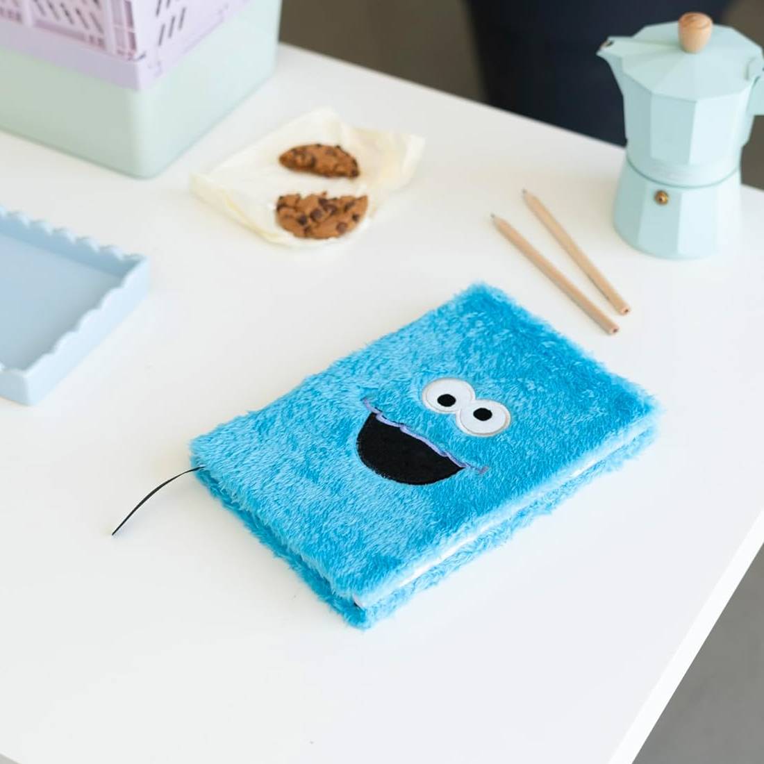 Sesame Street Plush Cover Premium A5 Notebook - دفتر - Store 974 | ستور ٩٧٤