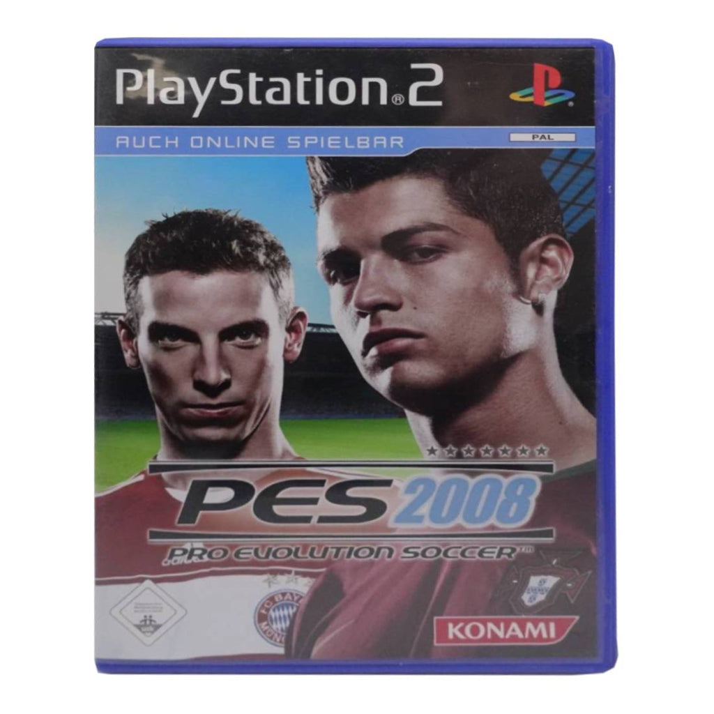 PES 2008 Sur PlayStation 2 – Jeu De Foot, Bon état, Année 2008