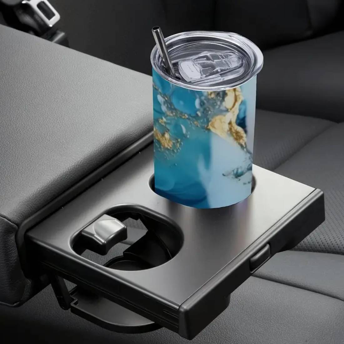 Marble Stainless Steel Travel Mug - Blue Marble - كأس - Store 974 | ستور ٩٧٤