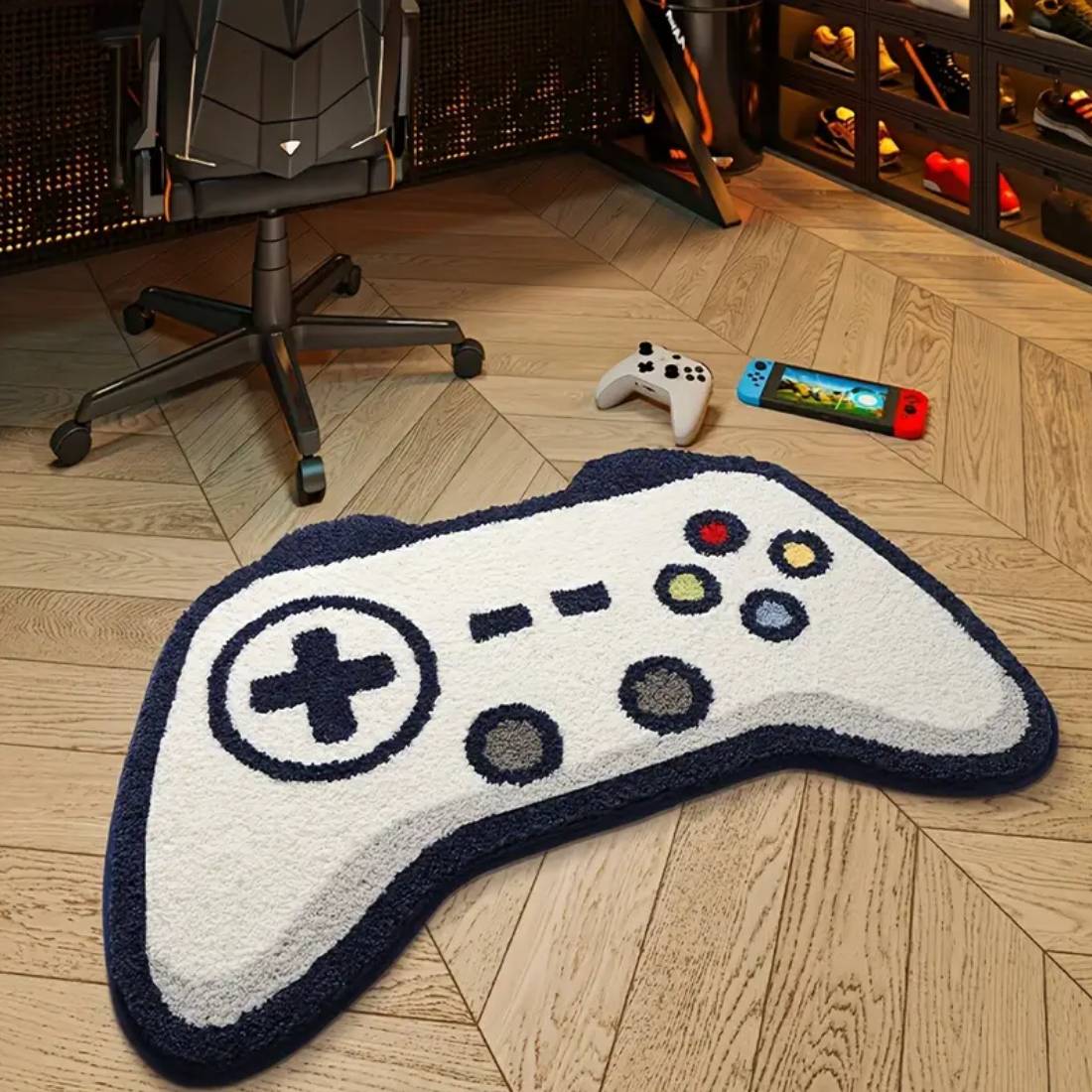 Gamepad Carpet (40x80cm)  - White - سجادة - Store 974 | ستور ٩٧٤