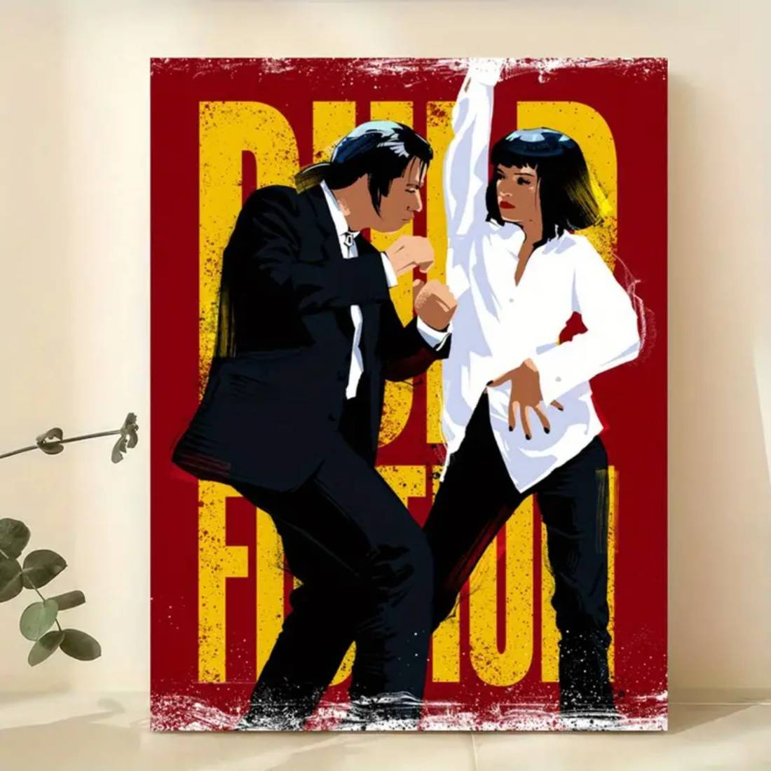 Pulp Fiction Vibrant Dance Canvas Poster (40x60cm) - 1 Piece - ملصق - Store 974 | ستور ٩٧٤