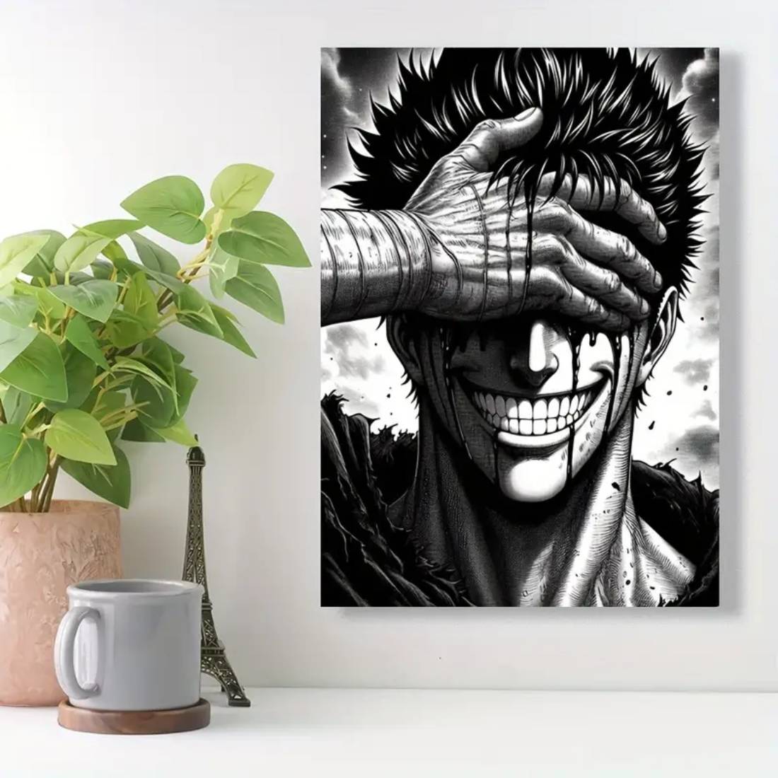 Grinning And Bleeding Berserk Anime Character Canvas Poster (50x70cm) - 1 Piece - ملصق - Store 974 | ستور ٩٧٤