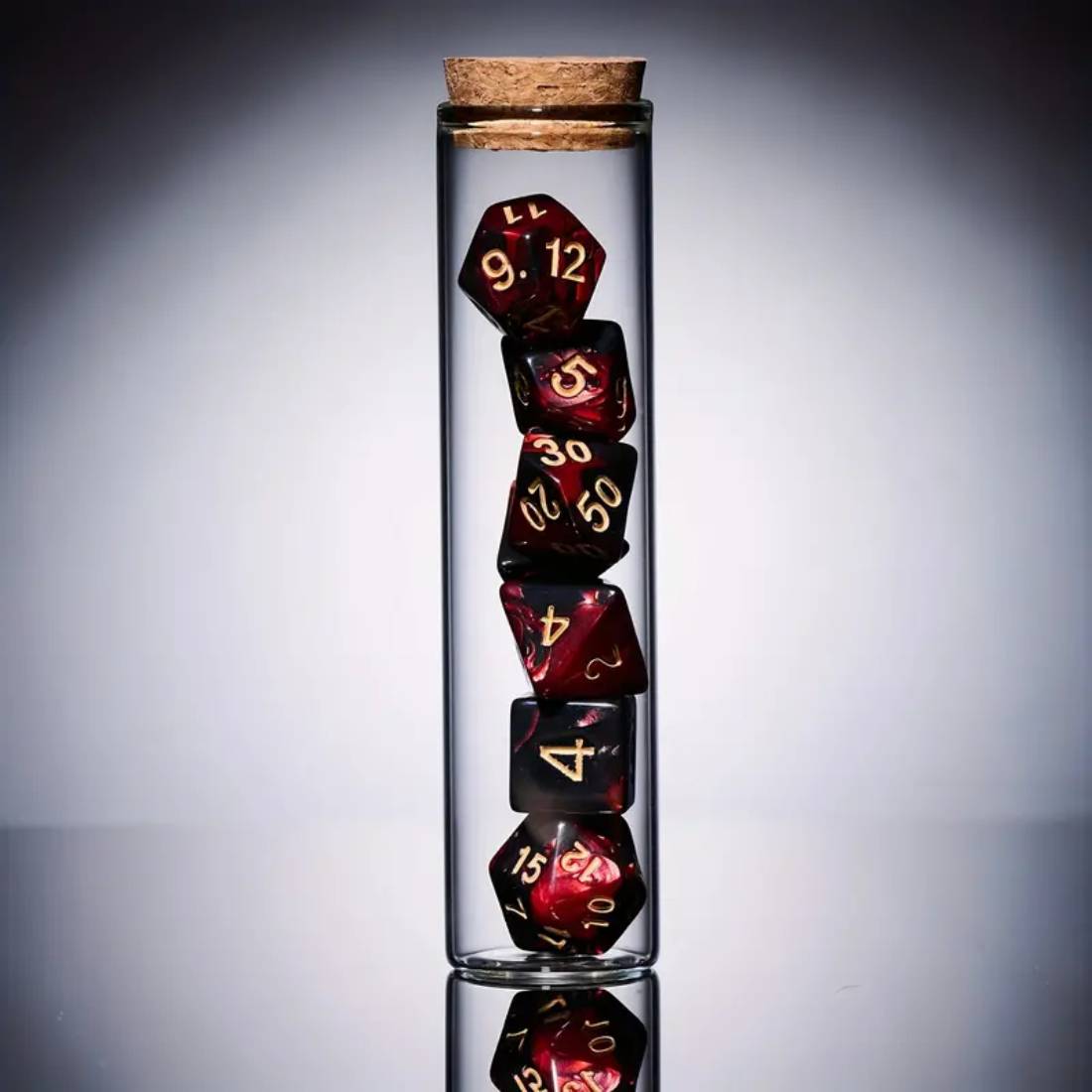 Dice Set - Red/Black - طقم نرد - Store 974 | ستور ٩٧٤