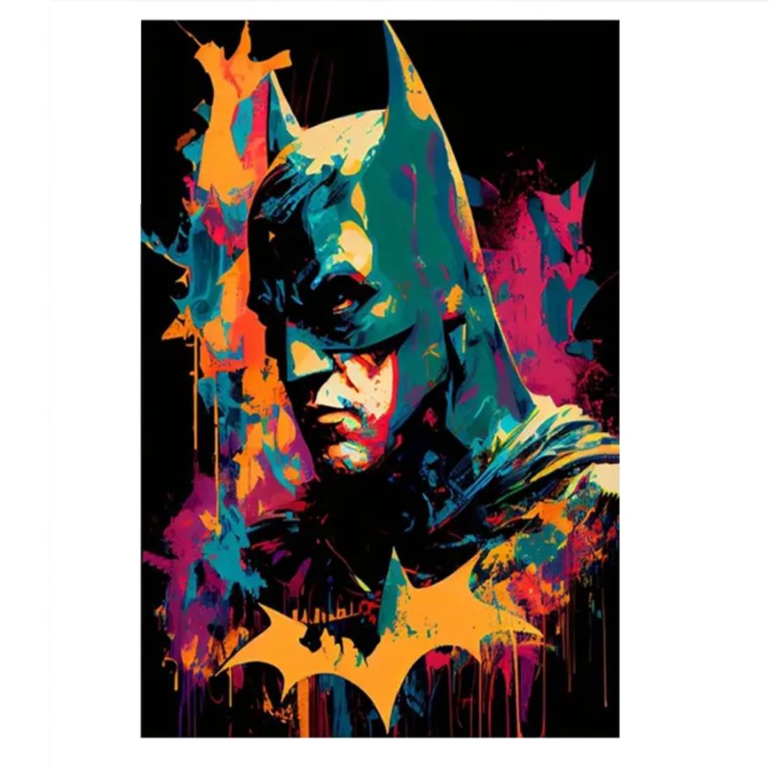 Batman Abstract Canvas Poster (40x60cm) - 1 Piece - ملصق - Store 974 | ستور ٩٧٤