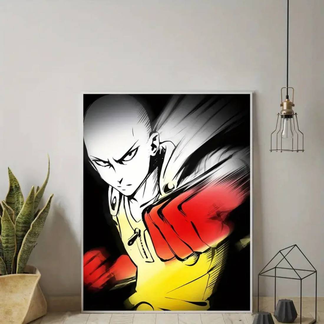 One Punch Man Saitama Canvas Poster (40x60cm) - 1 Piece - ملصق - Store 974 | ستور ٩٧٤