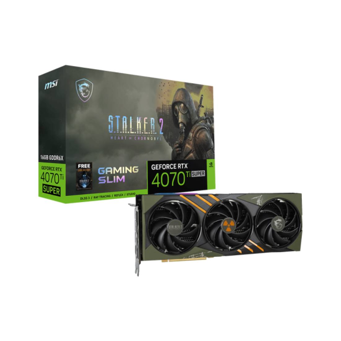 MSI Gaming Slim Geforce Rtx™ 4070 Ti Super 16GB Graphics Card - S.T.A.L.K.E.R. 2 Edition/Black - كرت الشاشة - Store 974 | ستور ٩٧٤